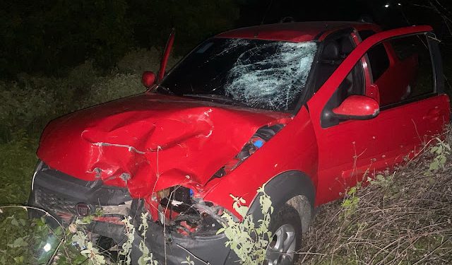 Colisão deixa motociclista ferido na RN-233, em Caraúbas