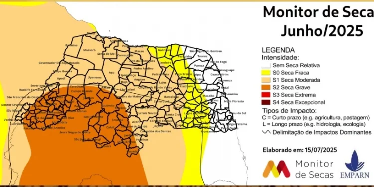 RN registra avanço da seca no mês de julho