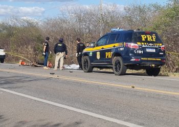 Motociclista tem corpo mutilado após grave acidente de trânsito na BR-110 em Mossoró