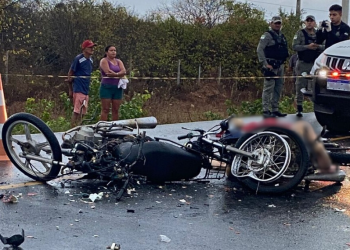 Colisão entre motos deixa duas pessoas mortas na RN-117 em Governador Dix-Sept Rosado