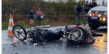 Colisão entre motos deixa duas pessoas mortas na RN-117 em Governador Dix-Sept Rosado