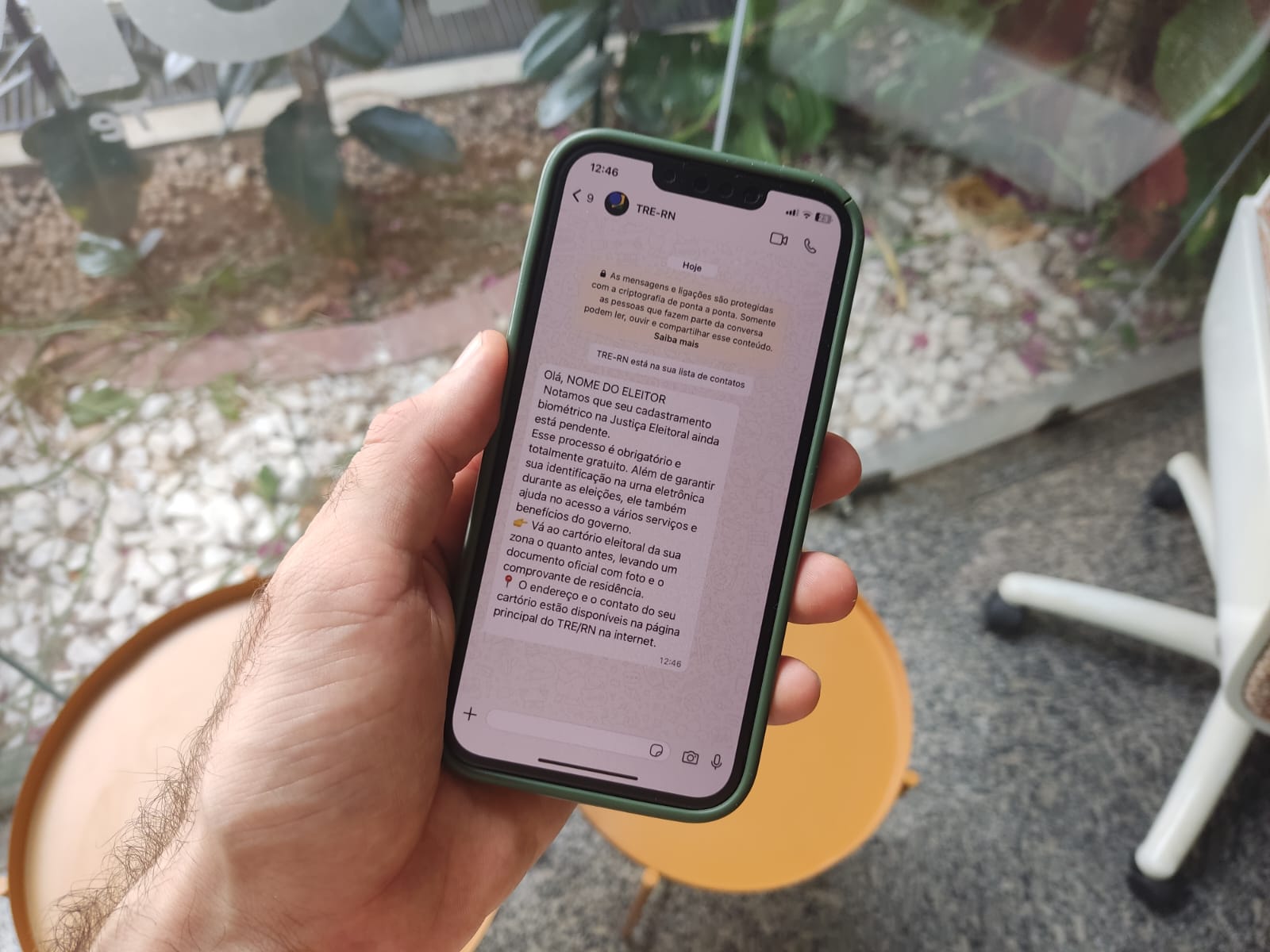 TRE-RN começa a enviar mensagens via WhatsApp a eleitores sem biometria coletada