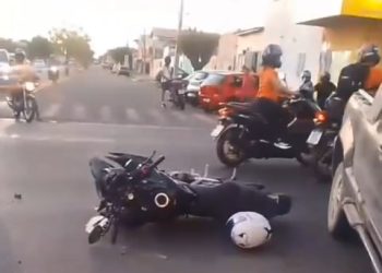 Policial civil fica ferido em acidente no bairro Aeroporto, em Mossoró