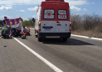 Motociclista fica ferido após colisão na BR-304, em Mossoró