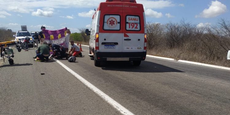 Motociclista fica ferido após colisão na BR-304, em Mossoró