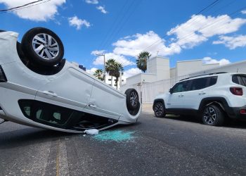 Capotamento é registrado no bairro Nova Betânia, em Mossoró