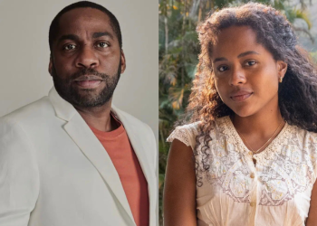 Duda Santos e Lázaro Ramos gravam cenas de nova novela das seis em Mossoró