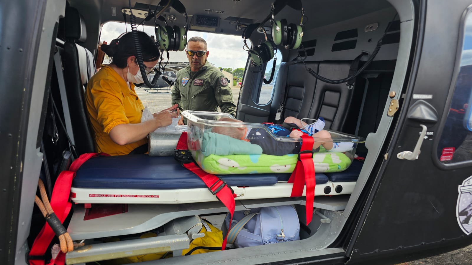 Transporte aeromédico traz bebê com cardiopatia grave de volta a Mossoró