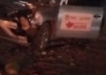 Carro da Secretaria de Saúde de Assu colide em vaca na Zona Rural