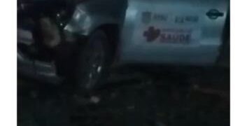 Carro da Secretaria de Saúde de Assu colide em vaca na Zona Rural
