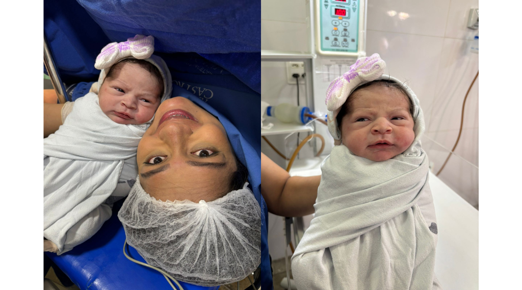 Menina nasce aos 34 minutos de 2026 e se torna a primeira bebê do ano em Mossoró