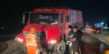 Motorista é arremessado de caminhão após veículo rodar em Mossoró